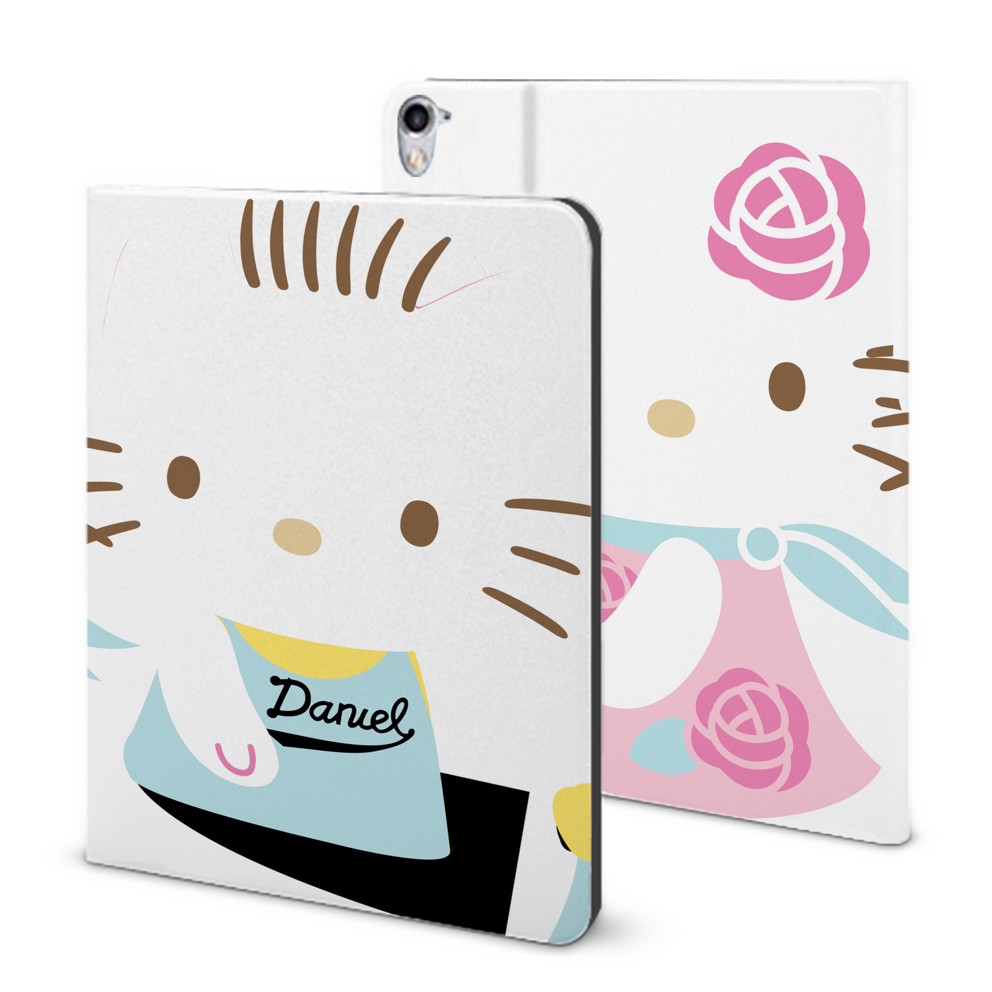 （画像用） Hello Kitty ハローキティ IPad ケース ブック型 PUレザー TPU 耐衝撃 軽量 薄型 ペン収納なし 全面保護 IPad 各モデル対応